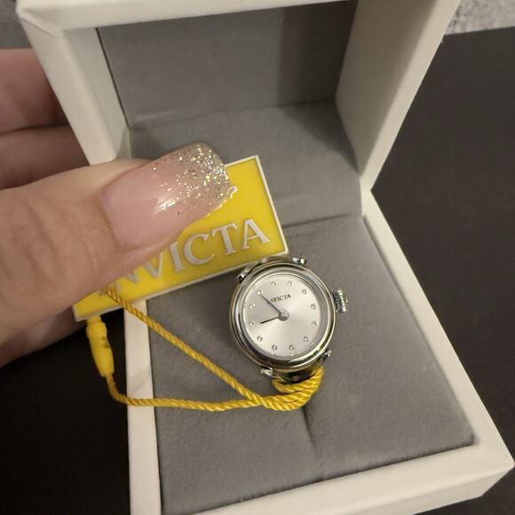 Invicta Angel Women's Ring Watch - 17.5mm, Steel (44480) $199 MSRP-NEW IN BOX - Picture 1 of 16
